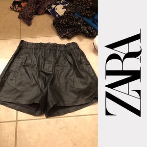 Zara Women’s leather Shorts - size S never worn